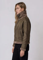 Marrakech Caspian Vegan Shearling Moto Jacket