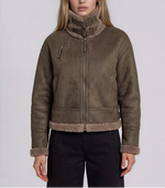 Marrakech Caspian Vegan Shearling Moto Jacket