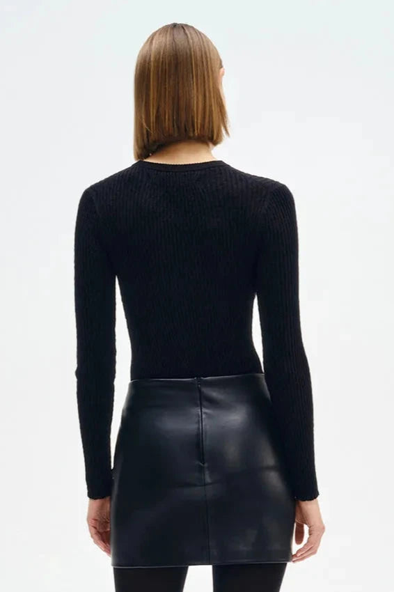 Enza Costa Cashmere Cotton Pointelle L/S Crew