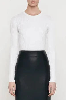 Enza Costa Cashmere Cotton Pointelle L/S Crew