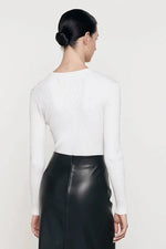 Enza Costa Cashmere Cotton Pointelle L/S Crew