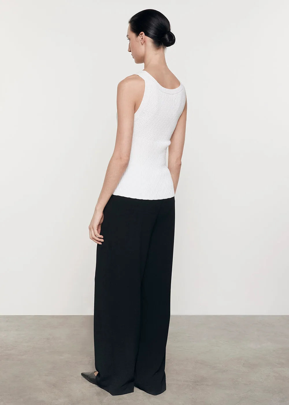 Enza Costa Cashmere Cotton Pointelle Knit Tank