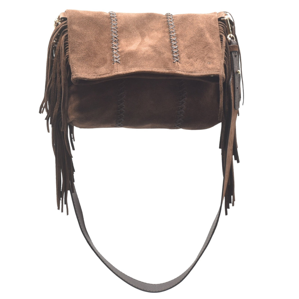 Carlos Falchi Fringed Messenger Bag
