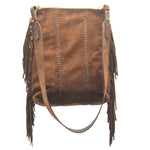 Carlos Falchi Fringed Messenger Bag