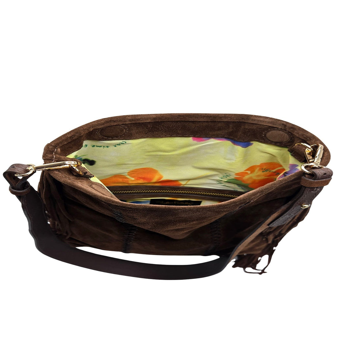 Carlos Falchi Fringed Messenger Bag