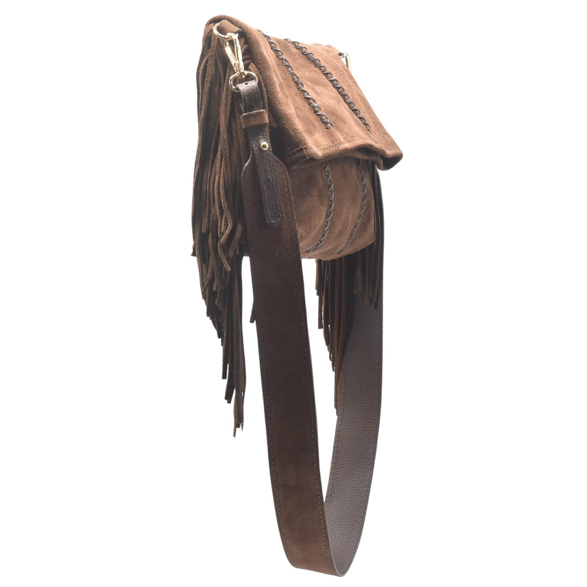 Carlos Falchi Fringed Messenger Bag