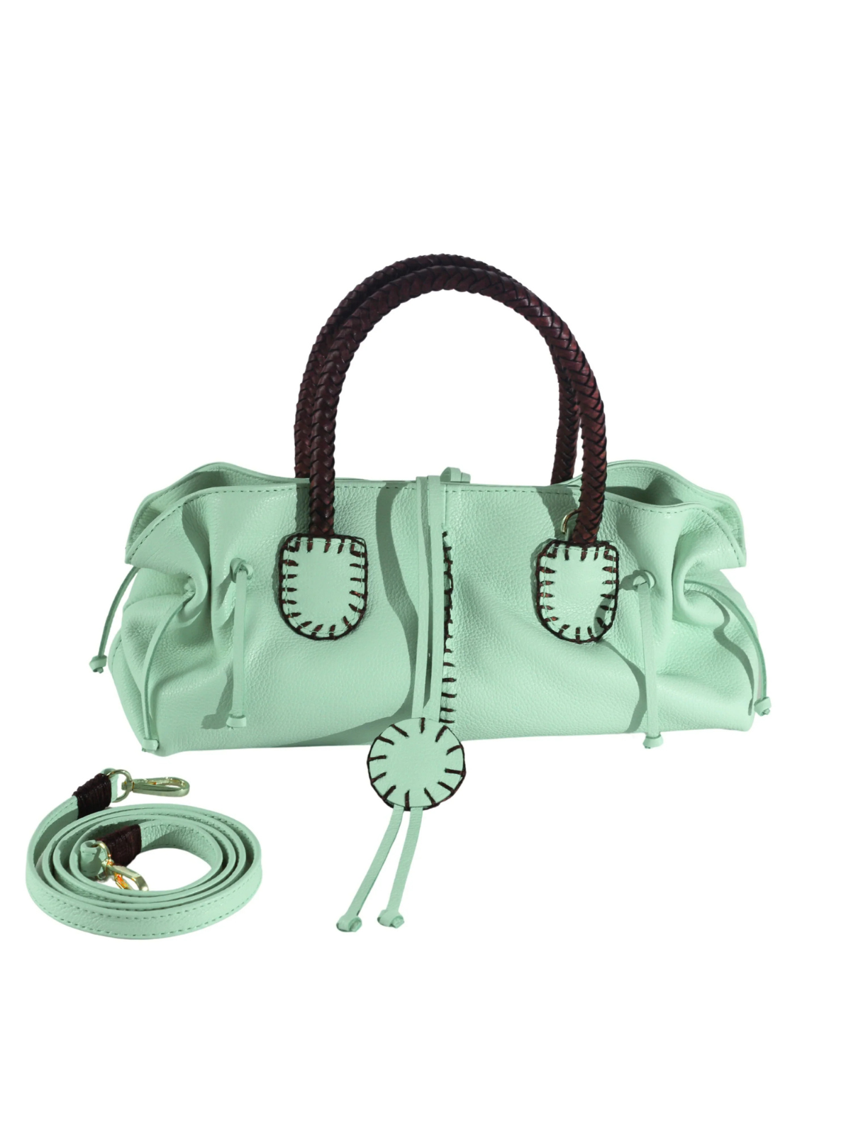 Carlos Falchi Mini Barrel Leather Bag_CF626-PH