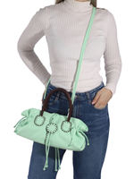 Carlos Falchi Mini Barrel Leather Bag_CF626-PH