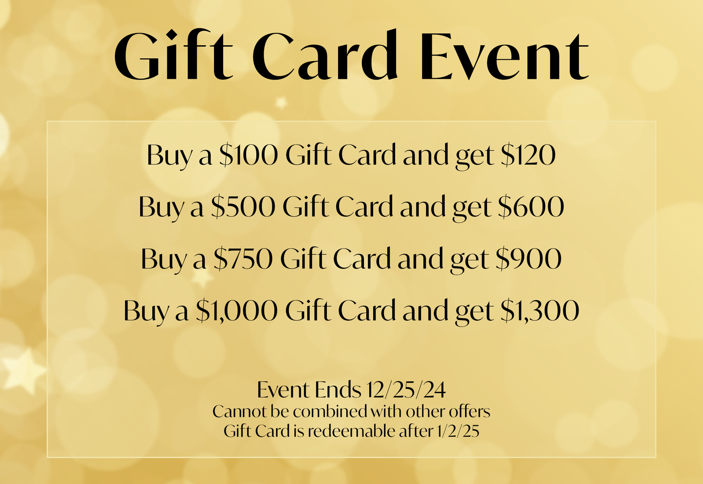 Gift Card Event