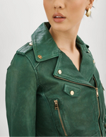Lamarque Ts Ciara Cropped Leather Biker Jacket