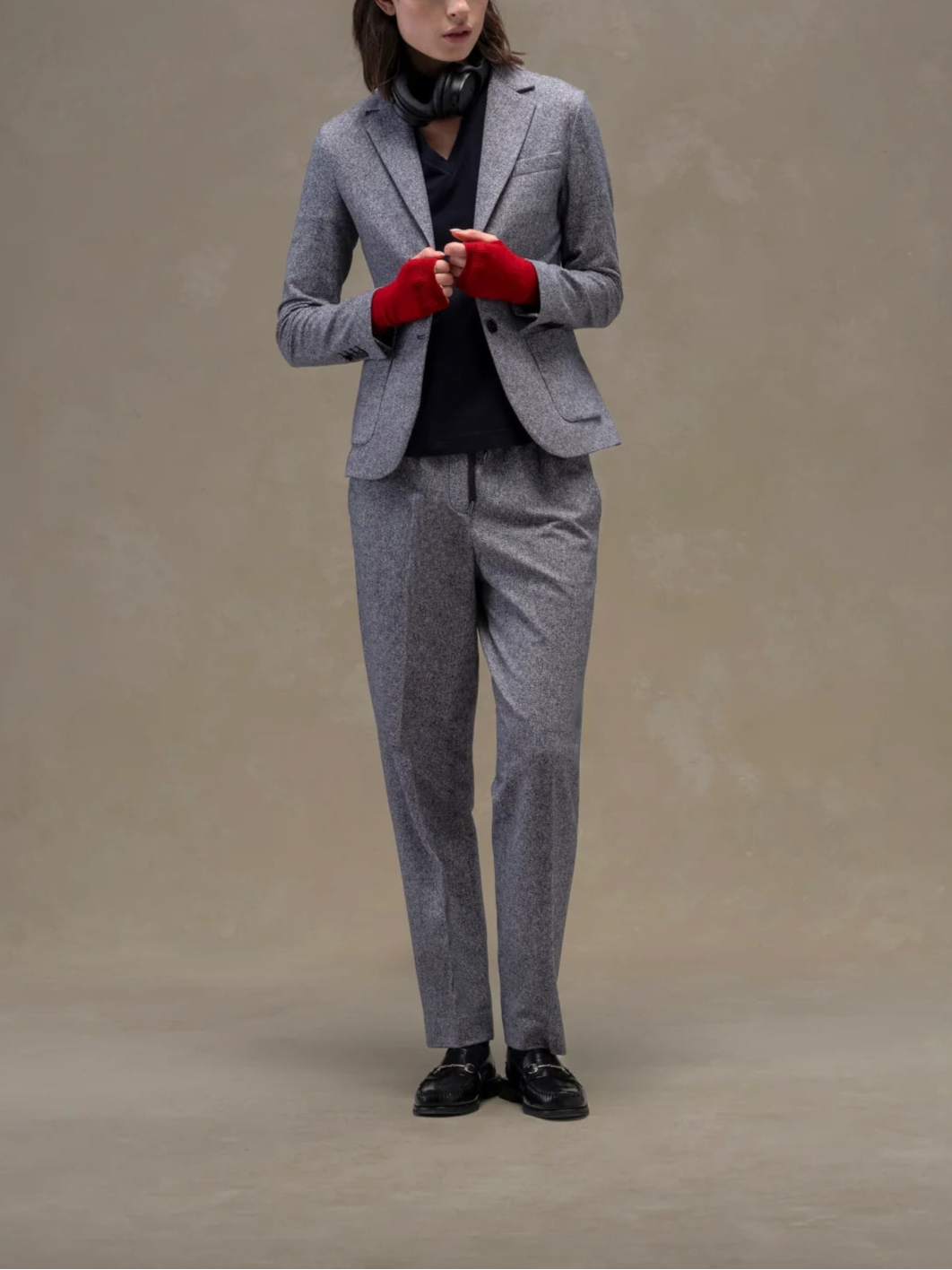 Circolo Herringbone Slim Fit Jacket