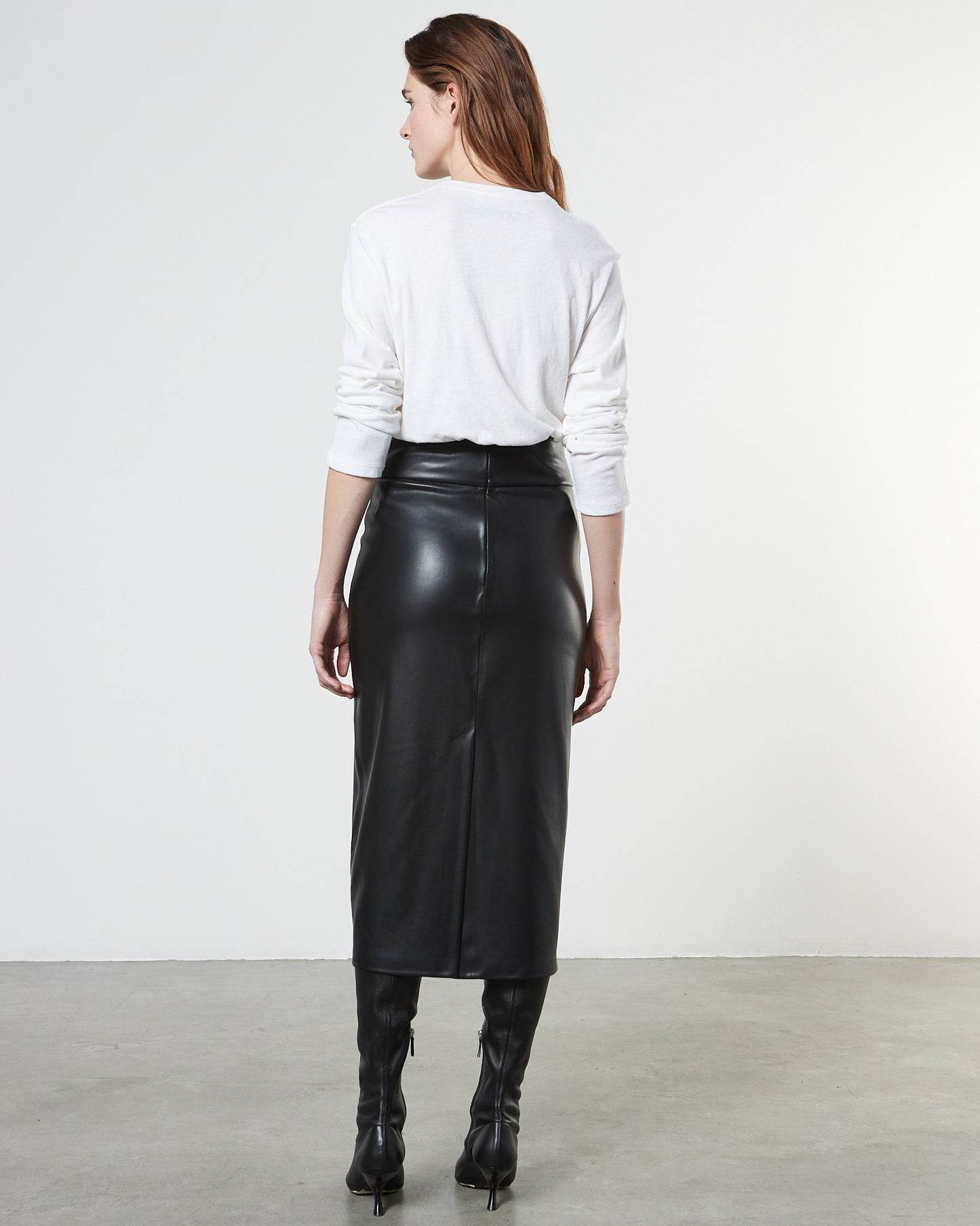 Enza Costa Soft Leather Pencil Skirt