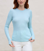 Margaret O'leary Shirttail Waffle Crew Neck Top
