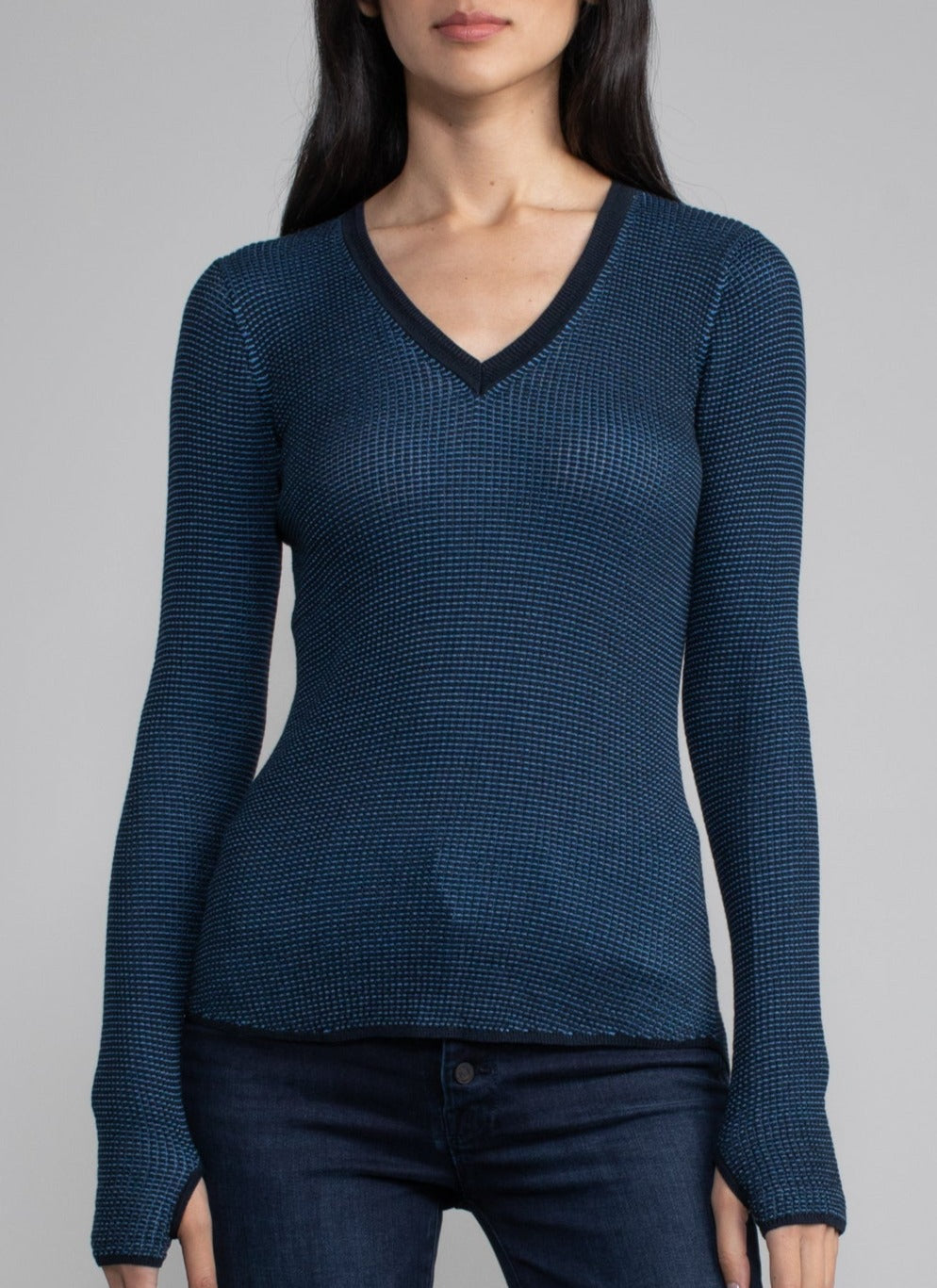 Margaret Oleary Waffle V-Neck