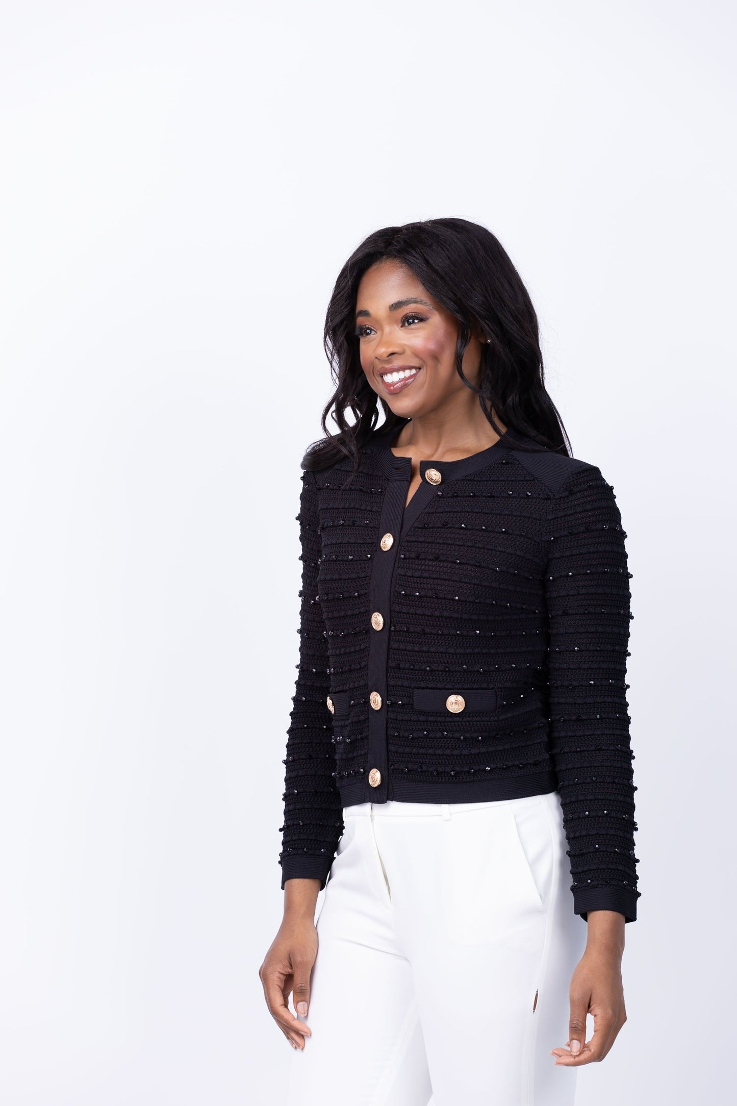 TS Milly Beaded Textured Cardigan