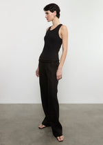 Enza Costa Cotton Rib Scoop Tank