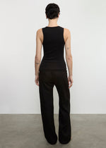 Enza Costa Cotton Rib Scoop Tank