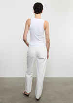 Enza Costa Cotton Rib Scoop Tank