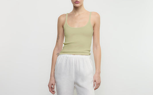 Enza Costa Cotton Rib Cami Tank
