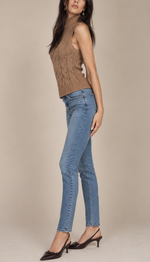 Archer Cashmere Lennon Sleeveless Mock Neck Top