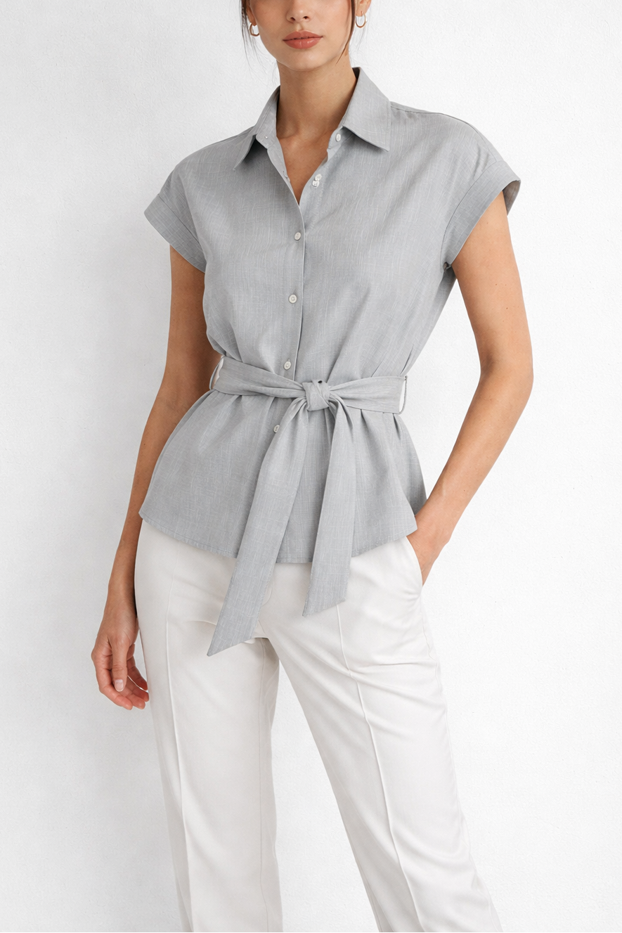 Rocco Ragni Woven Shirt With Belt