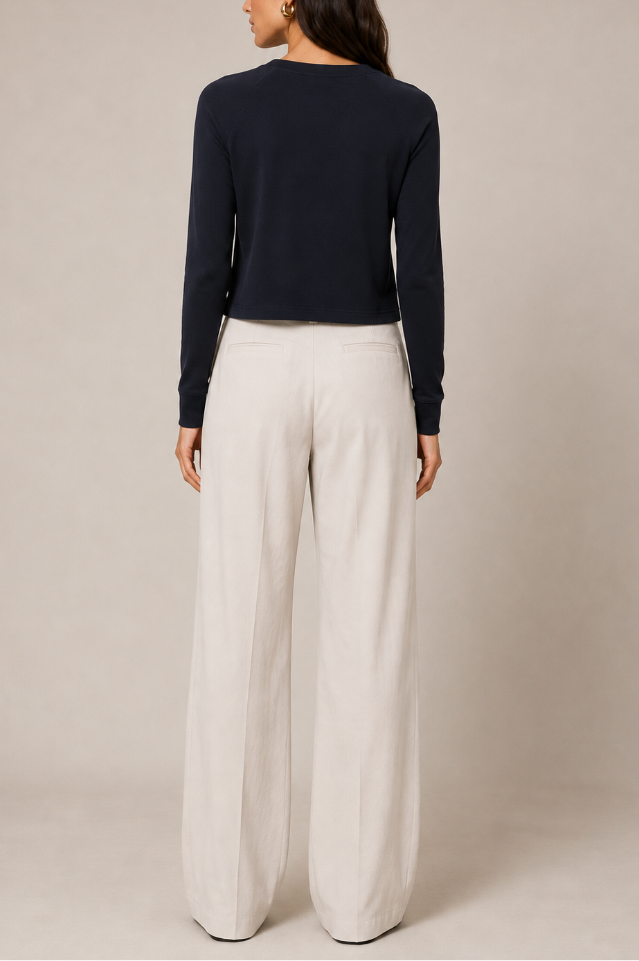 Majestic Filatures French Terry Crop L\S Crewneck