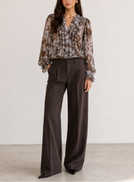 Go Silk Go Get Ready Ruffle Sleeve Blouse