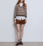 Autumn Cashmere Cropped Pointelle V-Neck Sweater