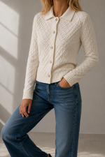 Allude Wool Blend Cardigan With Collar