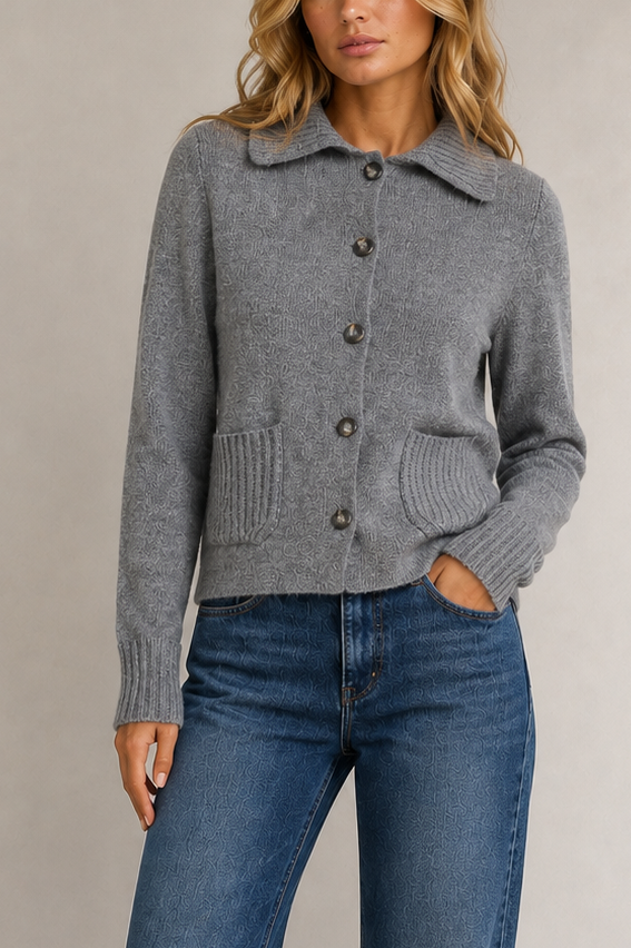 Allude Wool Blend Cardigan With Collar