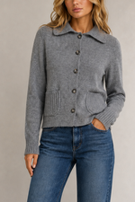Allude Wool Blend Cardigan With Collar