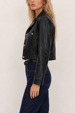Lamarque Lorena Cropped Leather Jacket
