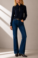 Allude Wool Blend Bow Sweater