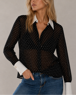 Lagence Sona Poplin Collar Blouse
