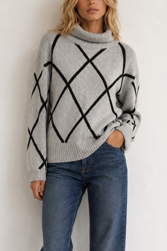 Allude Wool Blend Mockneck Sweater
