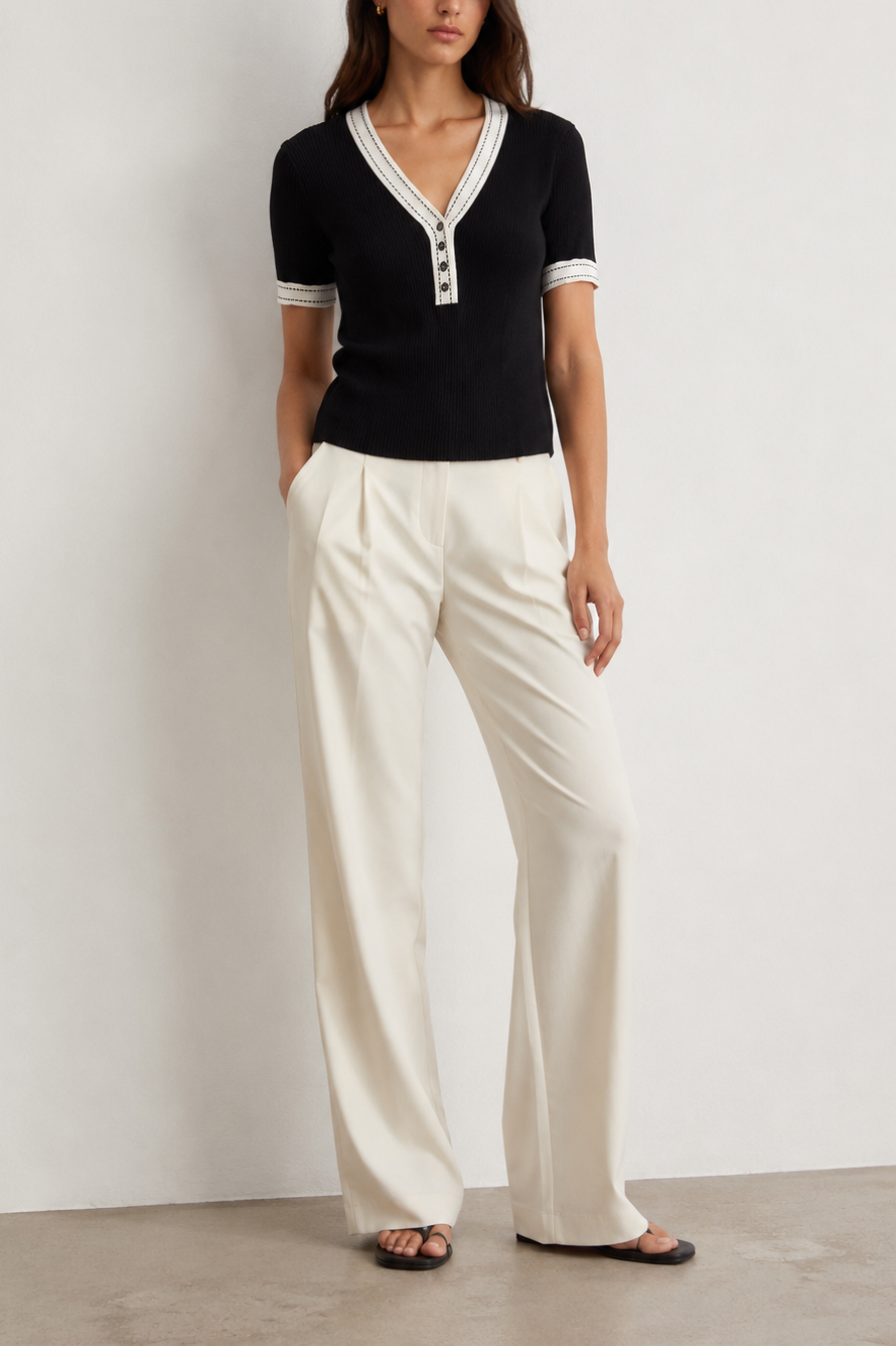 Autumn Cashmere Saddle Stitch Sweater