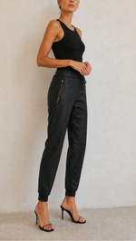 Gallery Couture Vegan Leather Travel Pant