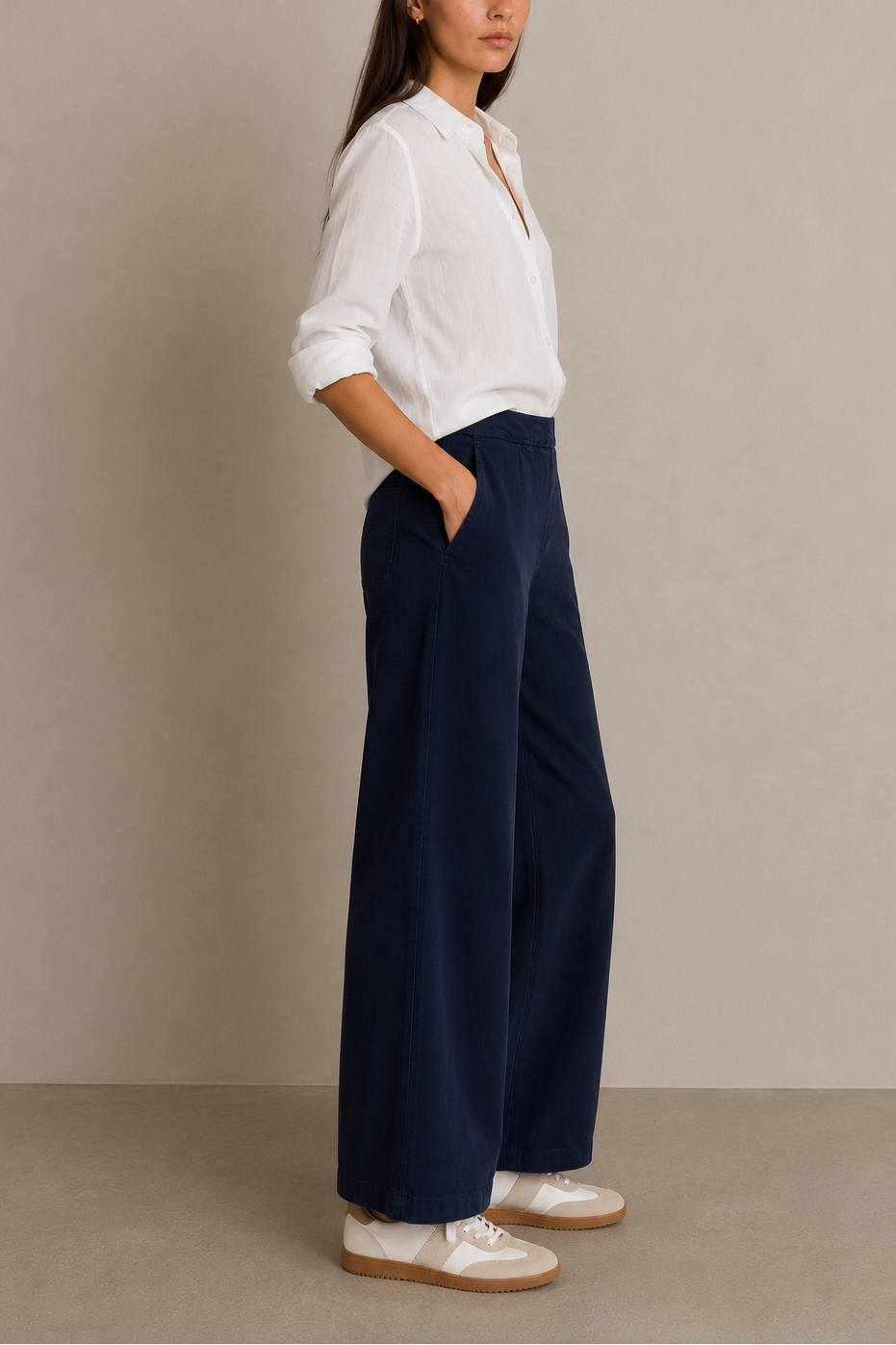 Bella Dahl Clean Front Wide Crop Leg Pant
