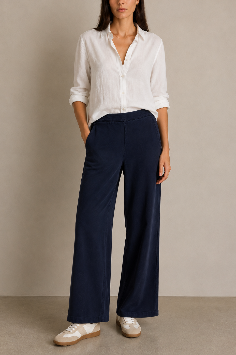 Bella Dahl Clean Front Wide Crop Leg Pant