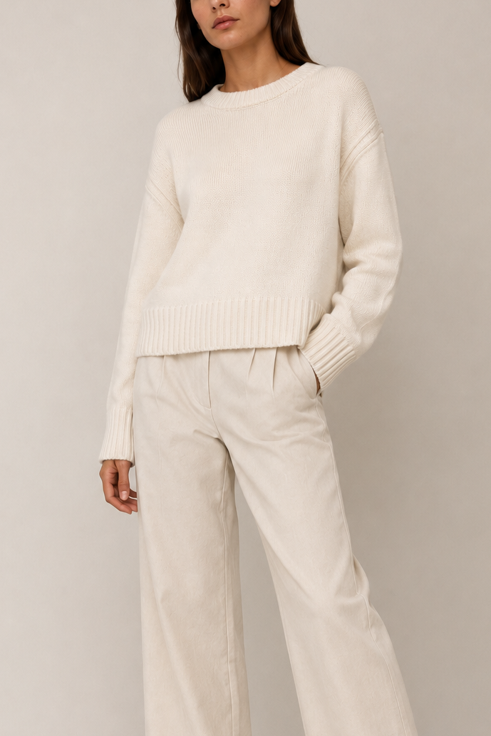 Archer Cashmere Briar Cotton Crew Pullover