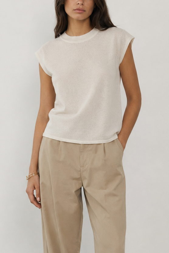 Archer Cashmere Avery Cashmere Solid Tee
