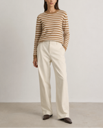 Archer Cashmere Gemma Cashmere Striped Crew