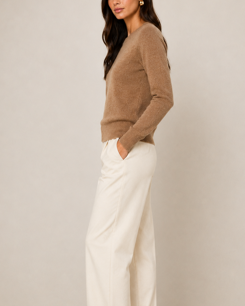Archer Cashmere Mila Cashmere Fitted Crew