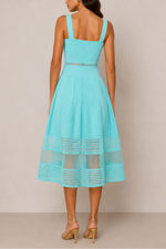 RVN Ines Pick Stitch Flared Dress