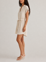 Bella Dahl Belted Linen Tunic Shirt Dress