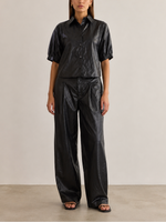 PHARAOH Claude Faux Leather Shirt