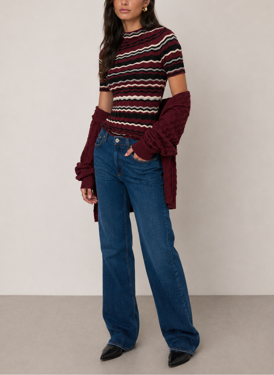 Margaret O'leary Liana Mock Neck Tee