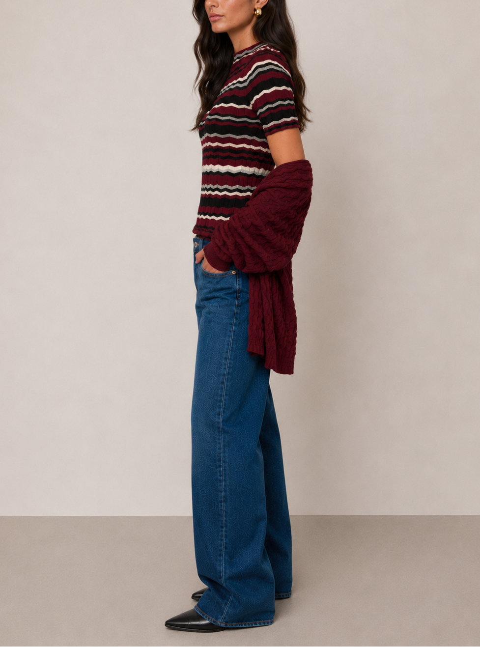 Margaret O'leary Liana Mock Neck Tee