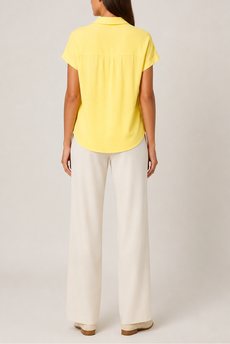 EL Button Front Tee With Collar