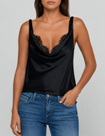 Lagence Evadne Cowl Neck Tank